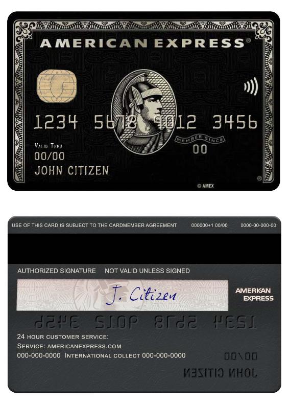 USA PNC bank amex black card